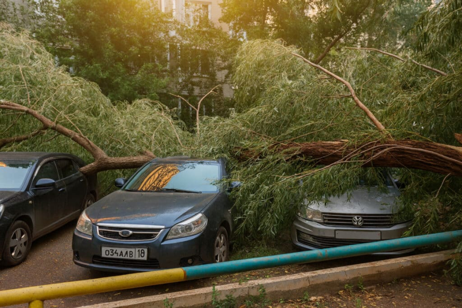 Шквальный ветер в Семее оставил районы без света