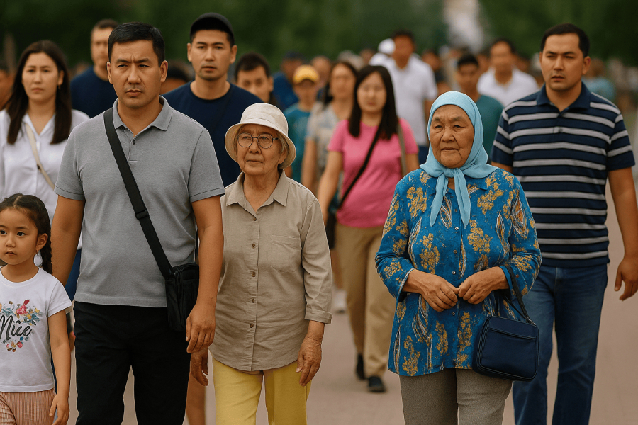 Как менялась численность населения Казахстана с 1897 года?