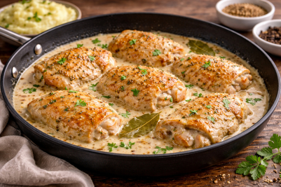 Казалось бы, горчица и сливки, но этой курочкой хочется объедаться &mdash; простой рецепт домашней вкуснятины