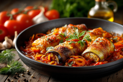 Рулетики из баклажанов с фаршем: горячее, к которому не нужен гарнир