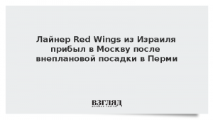 Лайнер Red Wings из Израиля прибыл в Москву после внеплановой посадки в Перми