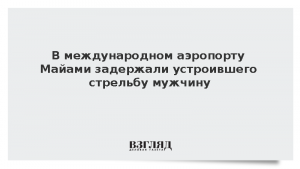 В международном аэропорту Майами задержали устроившего стрельбу мужчину