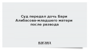 Суд передал дочь Бари Алибасова-младшего матери после развода