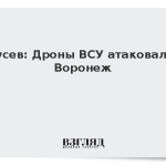 Гусев: Дроны ВСУ атаковали Воронеж