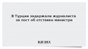 В Турции задержали журналиста за пост об отставке министра