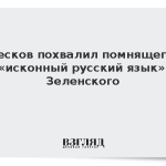 Песков похвалил помнящего «исконный русский язык» Зеленского