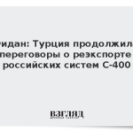 Фидан: Турция продолжила переговоры о реэкспорте российских систем С-400