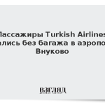 Пассажиры Turkish Airlines остались без багажа в аэропорту Внуково