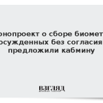Законопроект о сборе биометрии осужденных без согласия предложили кабмину