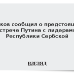 Песков сообщил о предстоящей встрече Путина с лидерами Республики Сербской