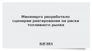 Минэнерго разработало сценарии реагирования на риски топливного рынка
