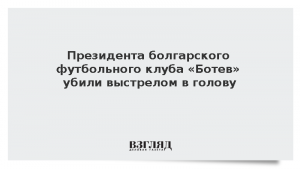 Президента болгарского футбольного клуба «Ботев» убили выстрелом в голову
