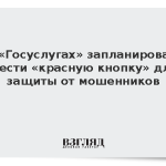 На «Госуслугах» запланировали ввести «красную кнопку» для защиты от мошенников