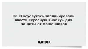 На «Госуслугах» запланировали ввести «красную кнопку» для защиты от мошенников