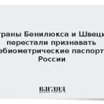 Страны Бенилюкса и Швеция перестали признавать небиометрические паспорта России