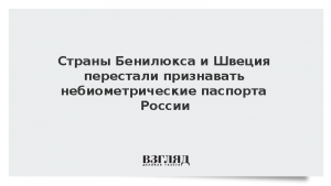 Страны Бенилюкса и Швеция перестали признавать небиометрические паспорта России
