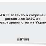 МАГАТЭ заявило о сохранении рисков для ЗАЭС до прекращения огня на Украине