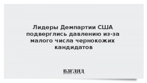 Лидеры Демпартии США подверглись давлению из-за малого числа чернокожих кандидатов