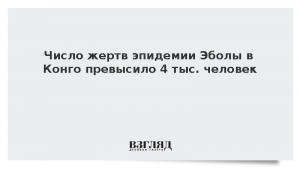 Число жертв эпидемии Эболы в Конго превысило 4 тыс. человек