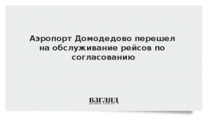 Аэропорт Домодедово перешел на обслуживание рейсов по согласованию