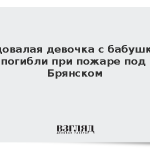 Годовалая девочка с бабушкой погибли при пожаре под Брянском