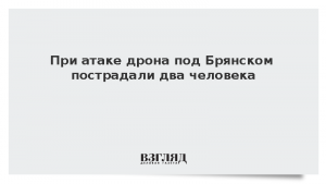 При атаке дрона под Брянском пострадали два человека