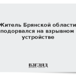 Житель Брянской области подорвался на взрывном устройстве