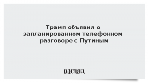 Трамп объявил о запланированном телефонном разговоре с Путиным