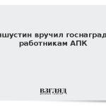 Мишустин вручил госнаграды работникам АПК