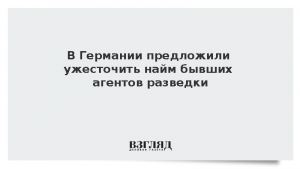 В Германии предложили ужесточить найм бывших агентов разведки
