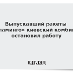 Выпускавший ракеты «Фламинго» киевский комбинат остановил работу
