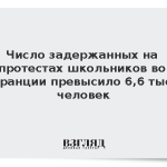 Число задержанных на протестах школьников во Франции превысило 6,6 тыс. человек