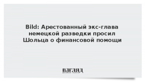 Bild: Арестованный экс-глава немецкой разведки просил Шольца о финансовой помощи
