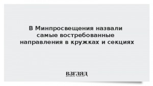 В Минпросвещения назвали самые востребованные направления в кружках и секциях