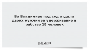 Во Владимире под суд отдали двоих мужчин за удерживание в рабстве 18 человек