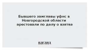 Бывшего замглавы уфнс в Новгородской области арестовали по делу о взятке