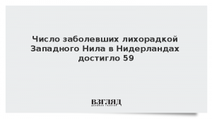 Число заболевших лихорадкой Западного Нила в Нидерландах достигло 59