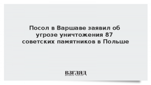 Посол в Варшаве заявил об угрозе уничтожения 87 советских памятников в Польше