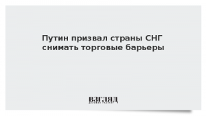Путин призвал страны СНГ снимать торговые барьеры