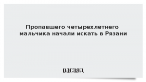 Пропавшего четырехлетнего мальчика начали искать в Рязани