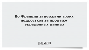 Во Франции задержали троих подростков за продажу украденных данных