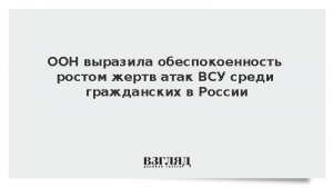 ООН выразила обеспокоенность ростом жертв атак ВСУ среди гражданских в России