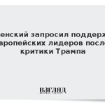 Зеленский запросил поддержку европейских лидеров после критики Трампа