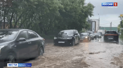 Казань ушла под воду после сильного ливня