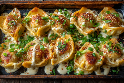 Пельмени не варю, а запекаю: с яичной корочкой и кунжутом. Плюс сливочно-крабовый соус — вкуснее беляшей! Ужин за 30 минут